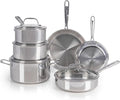 T-fal Pro Tri-Ply Stainless Steel Cookware Set, 10 Piece-Induction Compatible by T-falbrand
