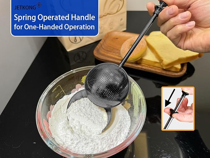 JETKONG 2 Pcs Flour Sifter, Stainless Steel Flour Duster - Image 4