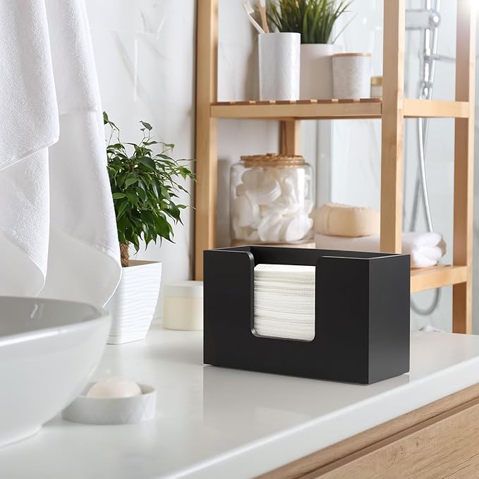 Paper Towel Dispenser Countertop, Wooden Bathroom Paper Towel Holder, - Image 5
