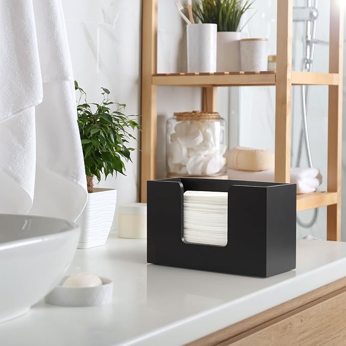 2-Pack Paper Towel Dispenser Countertop, Wooden Bathroom Paper Towel Holder - Image 5