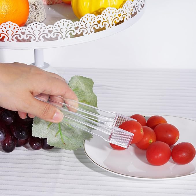 10 Pcs Plastic Buffet Serving Tongs, 6.3 Inches - Image 5