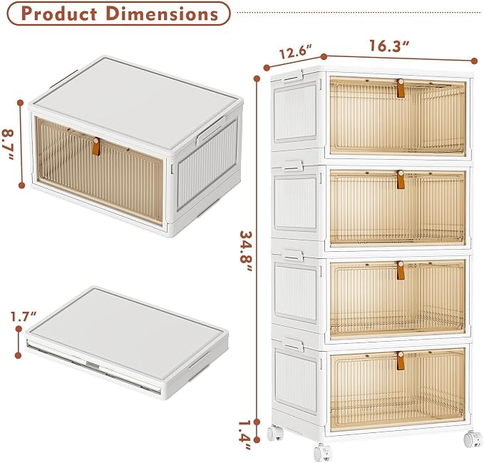 CTSNSLH 4 Tier Plastic Storage Bins - Image 2