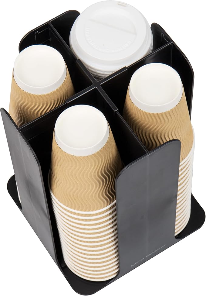 Mind Reader Cup and Lid Carousel, Countertop Org, Coffee Bar, Beverage Cup - Image 5