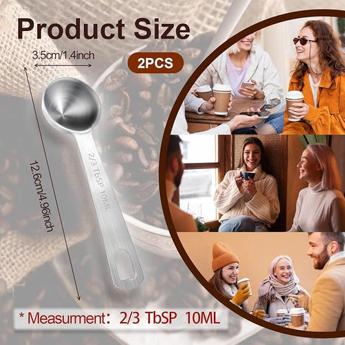 10ML / 2/3TBSP Measuring Spoons, Small Metal Teaspoons - Image 2