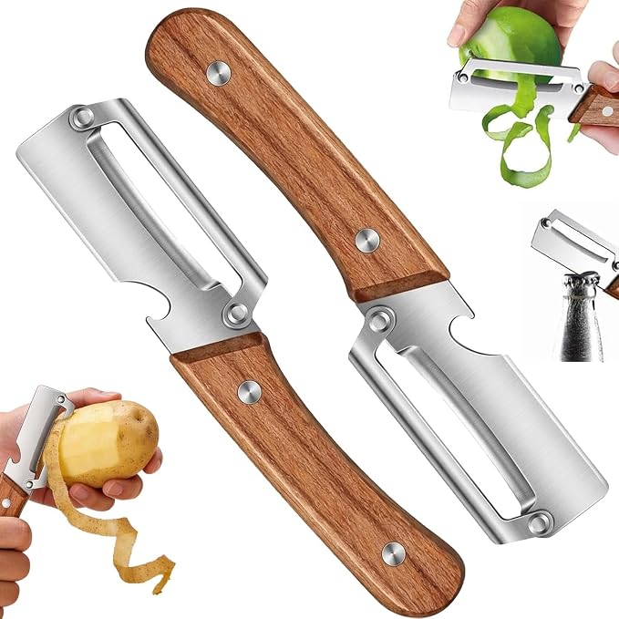 2PCS Multifunctional Vegetable Peeler, 2-in-1 Multifunctional Stainless Steel by Unknown