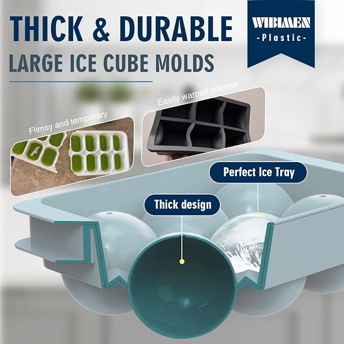 Large Ice Ball Maker Mold, 1.9" Round Ice Cube Mold - Image 5