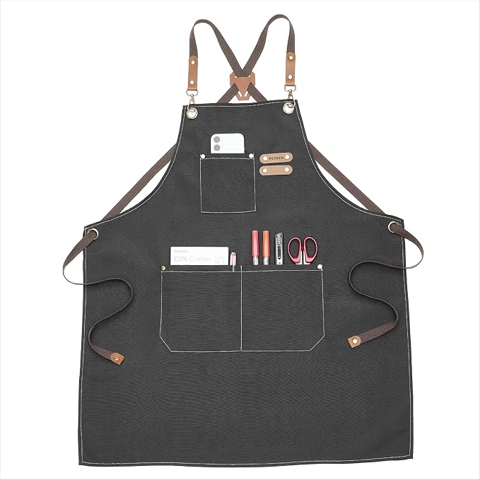 MEEDEN Painting Apron for Men Women: Adjustable Cross Back Waterproof Polyester by MEEDEN