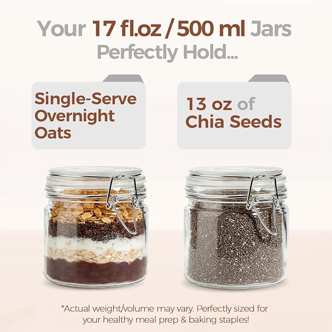 ComSaf 17oz Overnight Oats Containers - Image 3
