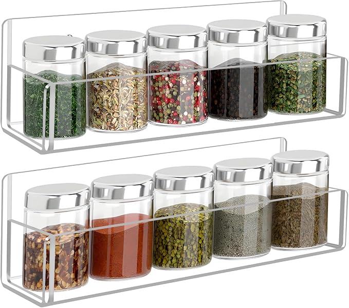 Acrylic Spice Rack Wall Mount by Douildhaiy