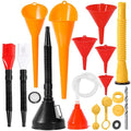 17 Pcs Automotive Funnel Set & Gas Can Spout Replacement, Plastic Long Neck Oil by Unknown