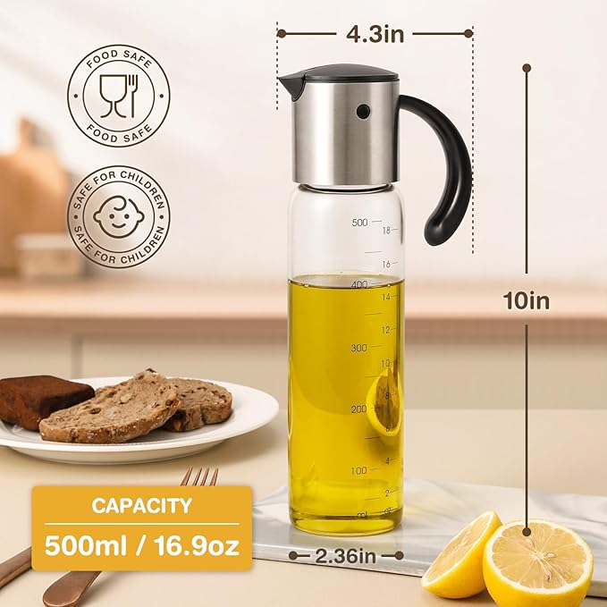 Vucchini Large Olive Oil Dispenser Bottle 17 oz - Image 4