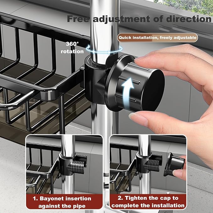 Sink Organizer Rack for Kitchen and Bathroom, 2025 New Stainless Steel - Image 7
