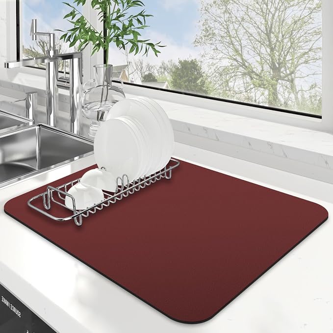 WISELIFE Dish Drying Mat Super Absorbent Drying Mat Large Dish Drying Mats by WiseLife