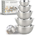 COOK WITH COLOR Stainless Steel Mixing Bowls Set by CookwithColor