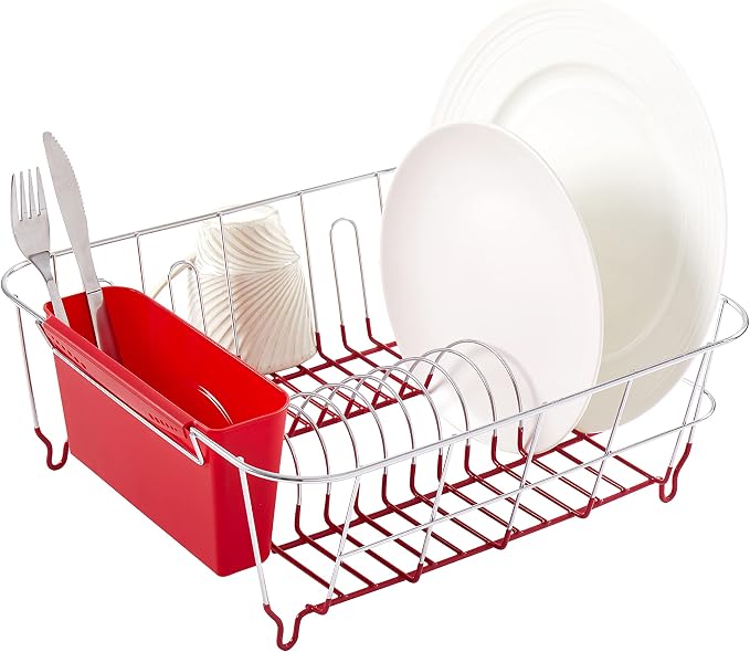 Sweet Home Collection Metal 2 Piece Dish Drying Rack Set Drainer by SweetHomeCollection