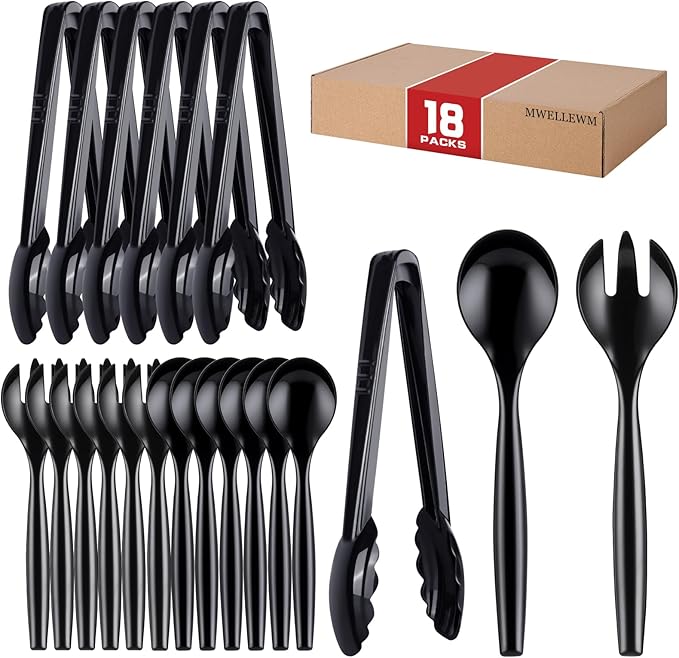 Mwellewm 18Pcs Serving Utensils, Disposable Serving Spoons by Mwellewm