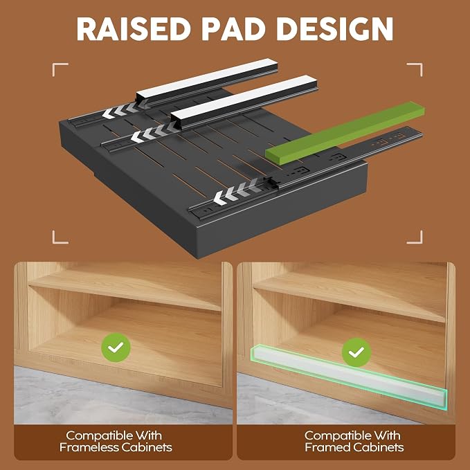Seinloes 2 Pack Expandable Pull Out Cabinet Organizer 21"Deep - Image 3