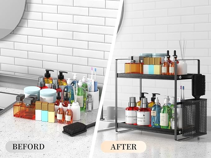 LEMIKKLE Bathroom Organizer Countertop, Counter Organizer - Image 6