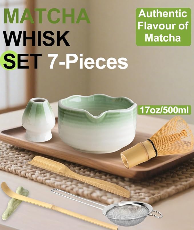 JBER Matcha Whisk Set, Ceramic Matcha Kit Includes Bowl - Image 2