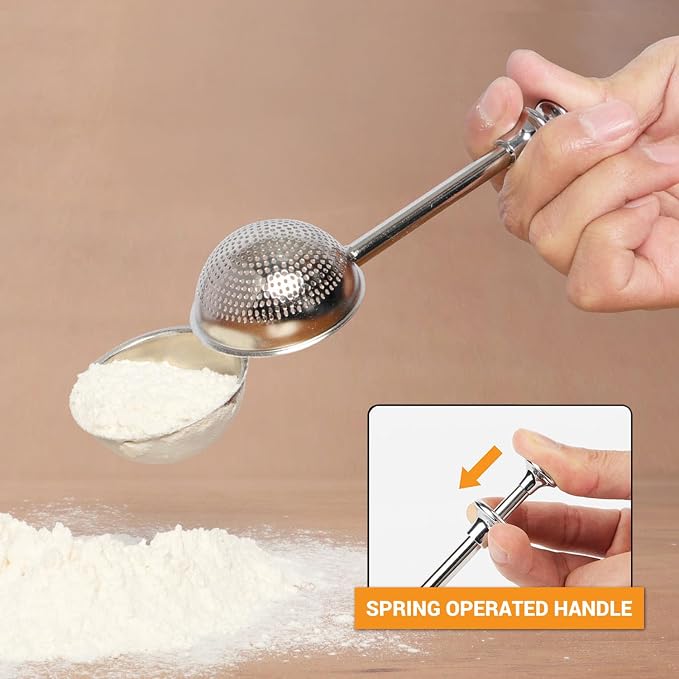 HULISEN Set of 2 Flour Duster for Baking, Powdered Sugar Shaker Duster - Image 2