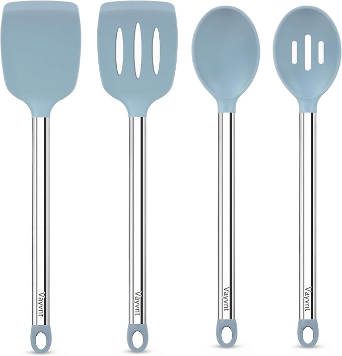 Vayvnt 4PCS Kitchen Utensils Set, Heat Resistant Silicone Utensils Set by Vayvnt