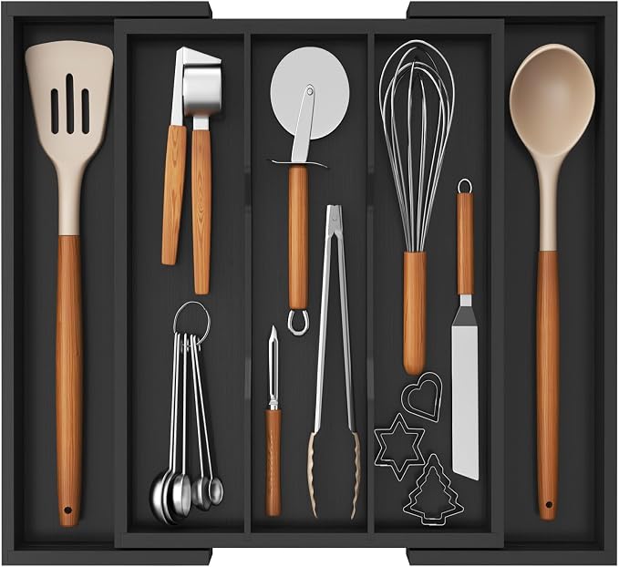 Lifewit Utensil Organizer for Kitchen Drawer, Expandable Cooking Utensil Tray by Lifewit