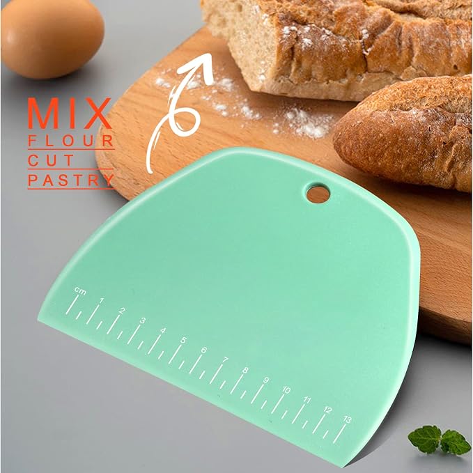 Teenitor 2 Pieces Dough Scraper, Plastic Dough Cutter, Bread Scraper - Image 6