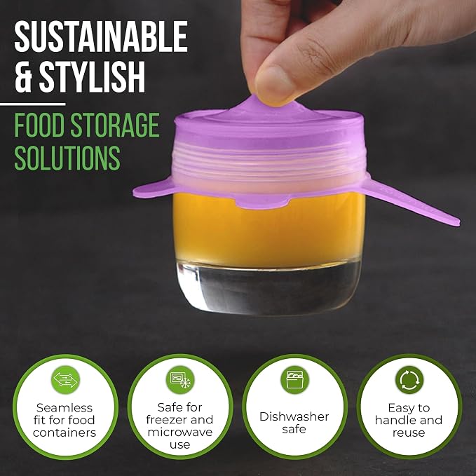 Reusable Silicone Stretch Lids for Food Storage in Fridge - Image 7