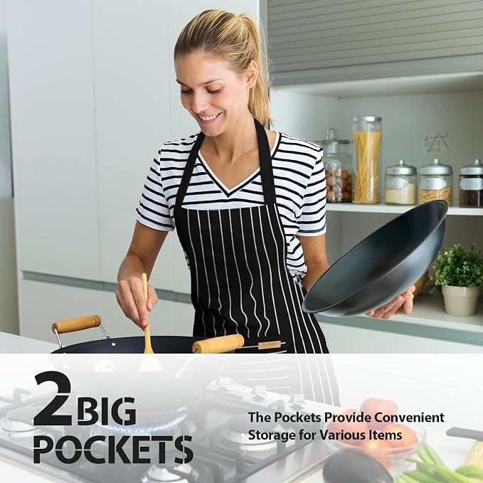 VALOME 2 Pack Kitchen Aprons, Apron - Image 4