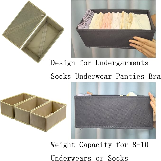 Bructhun Sock Drawer Organizer 3 Pack - Image 8