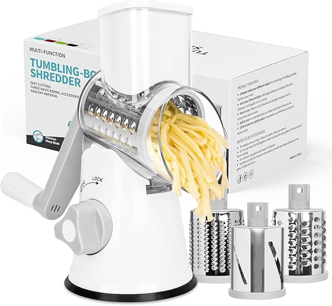 X Home Rotary Cheese Grater for Kitchen, Shredder by XHome