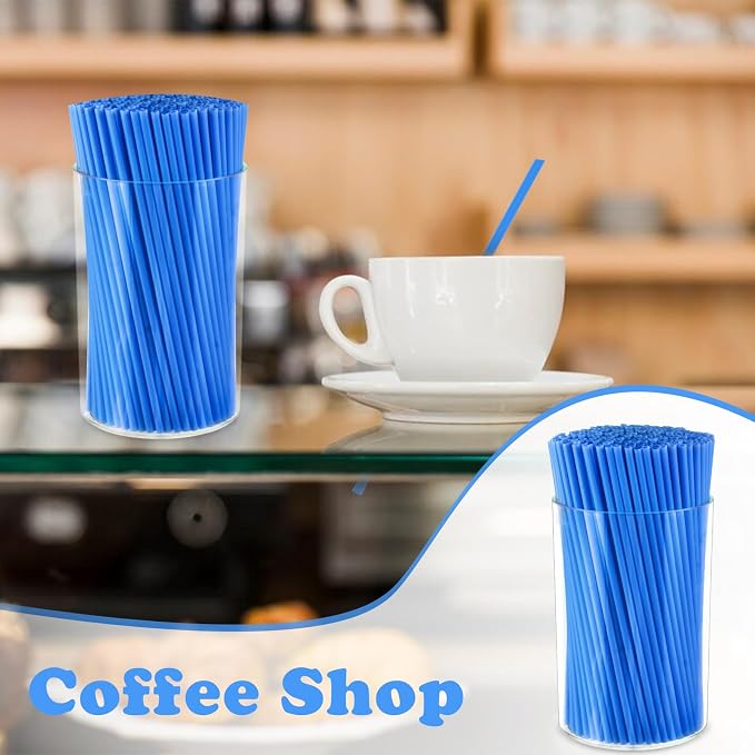 500 Pcs Royal Blue Coffee Stir Sticks Set Acrylic Coffee Stirrers Holder Dark - Image 5
