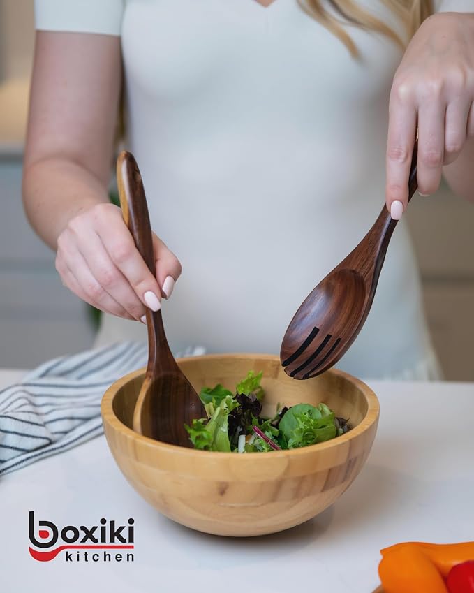 Boxiki Kitchen Luxury Teak Wood Utensil Set - Image 6