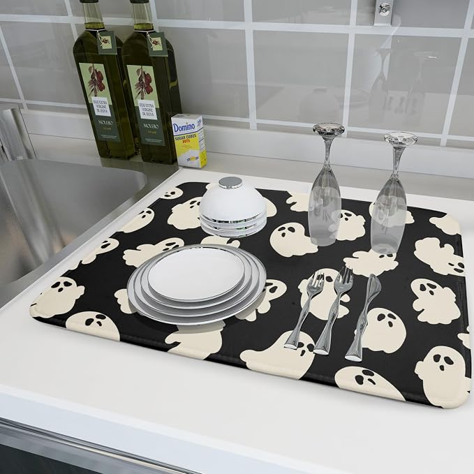 Halloween Ghosts Dish Drying Mat - Image 6