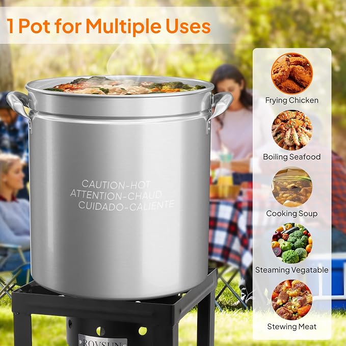 ROVSUN 36QT Stainless Steel Seafood Boil Pot - Image 5