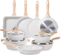JEETEE 23pcs Pots and Pans Set Non Stick, w/Frying Pans, Sauté & Griddle & by JEETEE