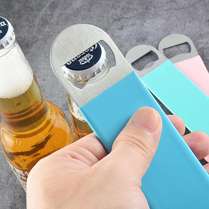 KTOJOY 3 Pack Heavy Duty Stainless Steel Flat Bottle Opener, Solid and Beer - Image 7