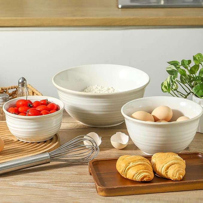 Hasense Mixing Bowls, Ceramic Serving Dishes - Image 6