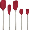 Tovolo Stainless Steel Handled Silicone Spatula Set of 5 Cayenne Red, by Tovolo