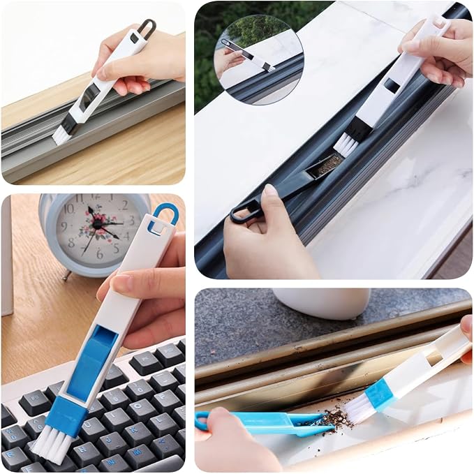15Pcs Crevice Cleaning Brush Set, Hard Bristle Scrub Brushes Tools - Image 7