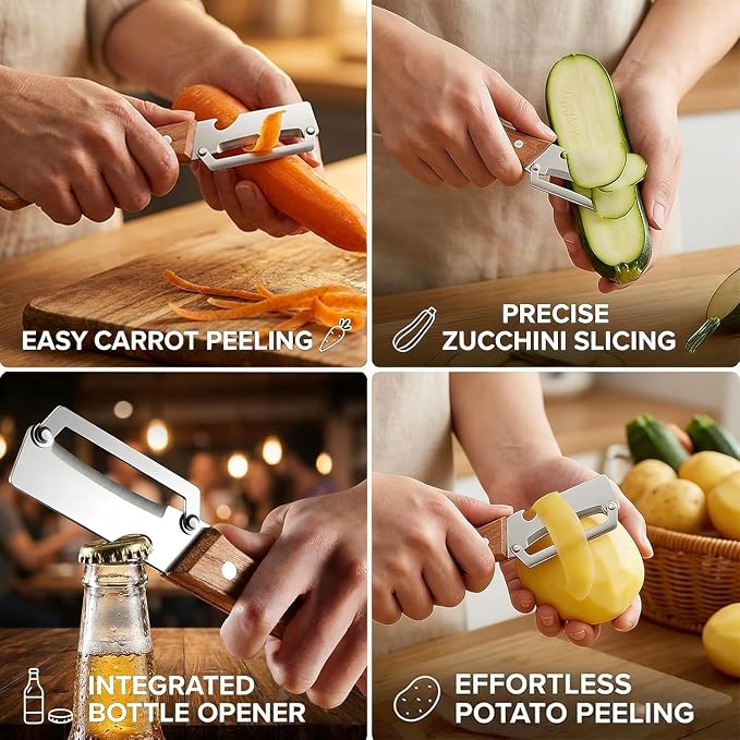 2 Pack Multifunctional Vegetable Peeler, 2-in-1 Kitchen Peeler - Image 7