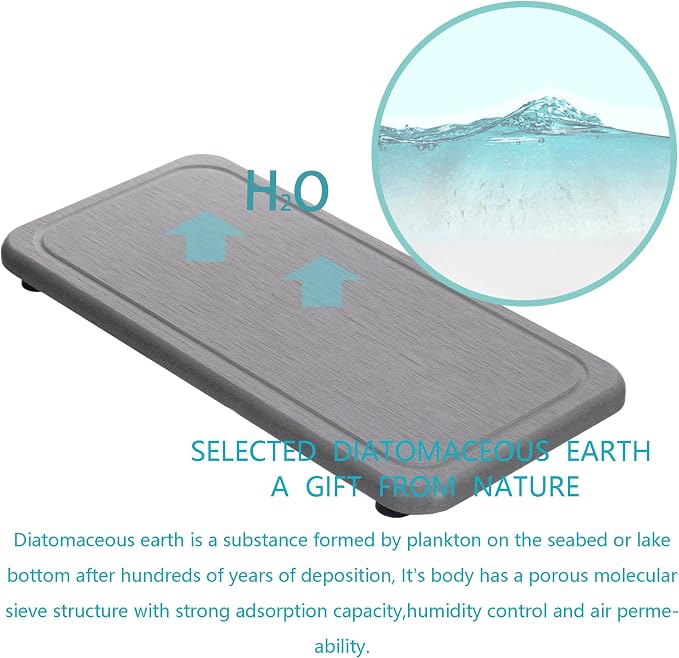 NiuYichee 2 Pcs Water Absorbing Stone Trays, Kitchen/Bathroom Sink Soap Dish - Image 5