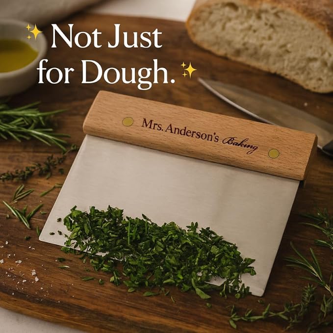 Mrs. Anderson's Baking Pastry Dough Scraper, 6 Inch, Stainless Steel And Wood - Image 6