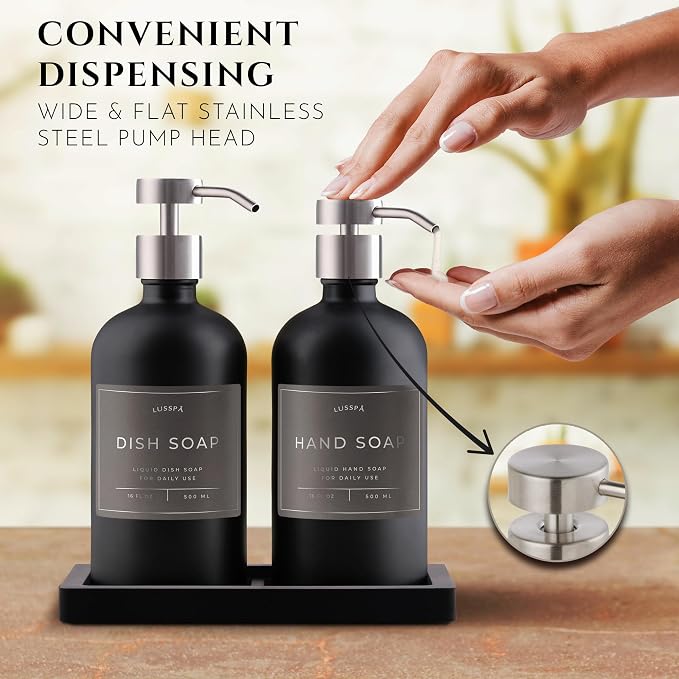 Glass Soap Dispenser Set of 2 - Image 4
