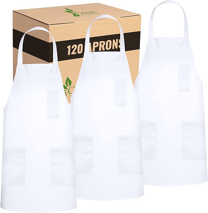 GREEN LIFESTYLE 120 Pack Chef Apron by GreenLifeStyle