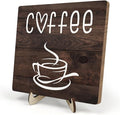 Coffee Bar Sign Plaque Decor, Coffee Bar Accessories, Rustic Wooden Tabletop by DMADNF