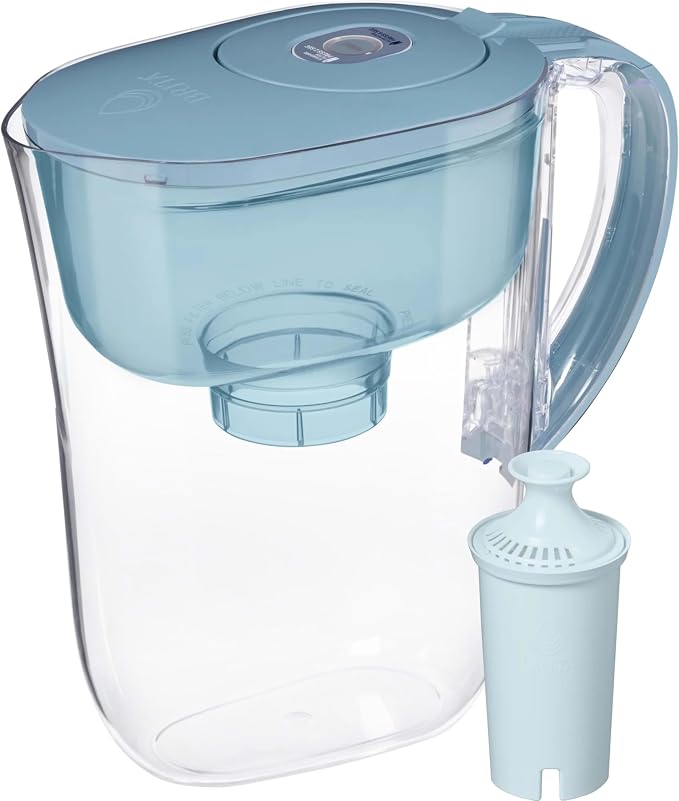 Brita Small 6 Cup Water Filter Pitcher, 1 BritaPlus Filter, Stone Blue - Image 12