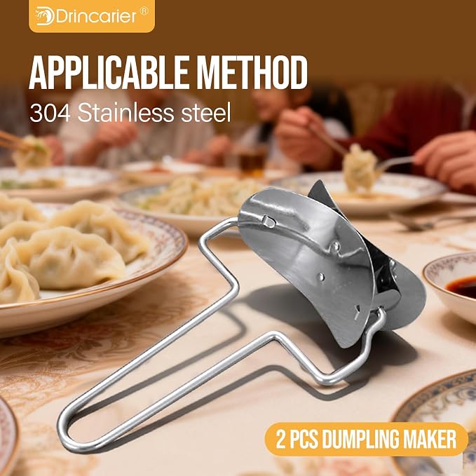 2 Pieces Stainless Steel Pastry Rolling Cutter Circle Dough Blade Roller - Image 7