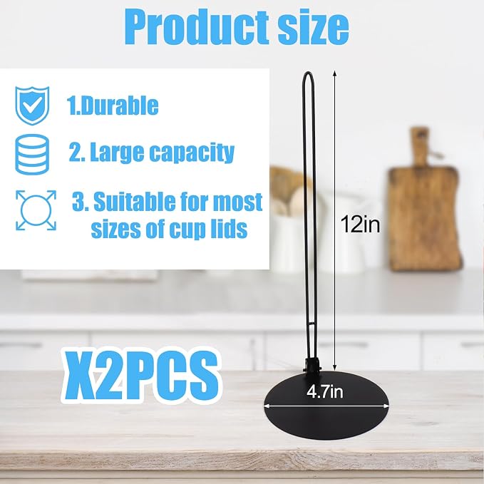 Vodolo Tumbler Lid Organizer, Slim Vertical Storage - Image 2