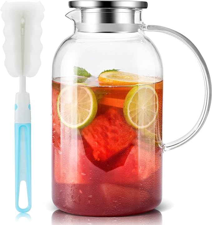 SUSTEAS 2.2 Liter 75oz Glass Pitcher by SUSTEAS